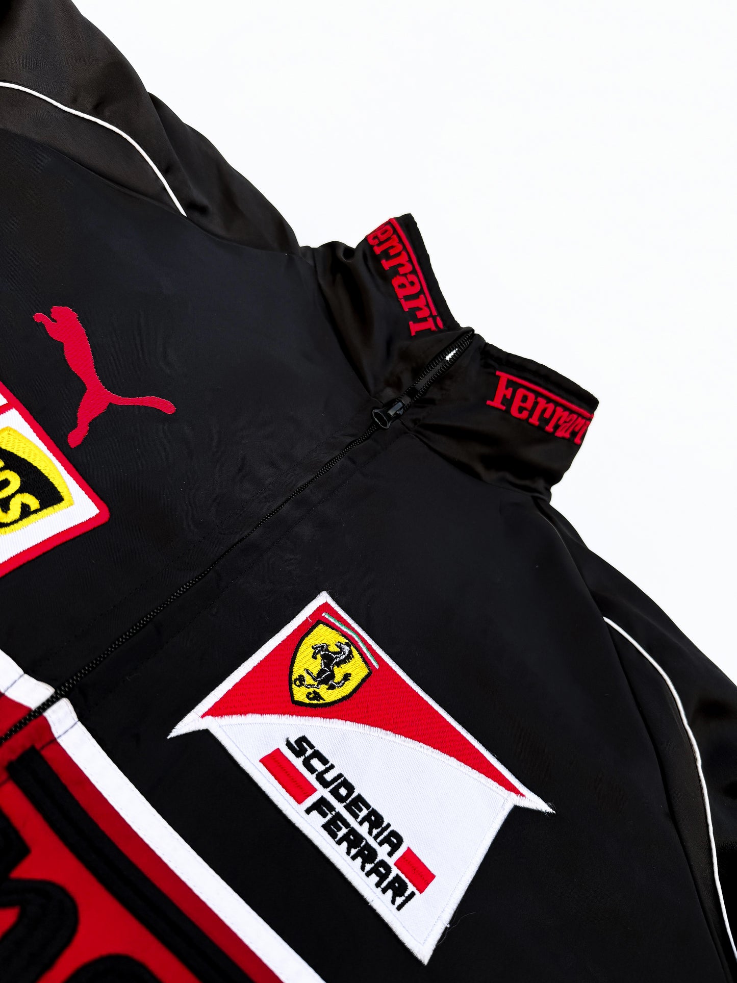 Embroidered Ferrari Jacket | Vintage Formula 1 Jacket (Black)