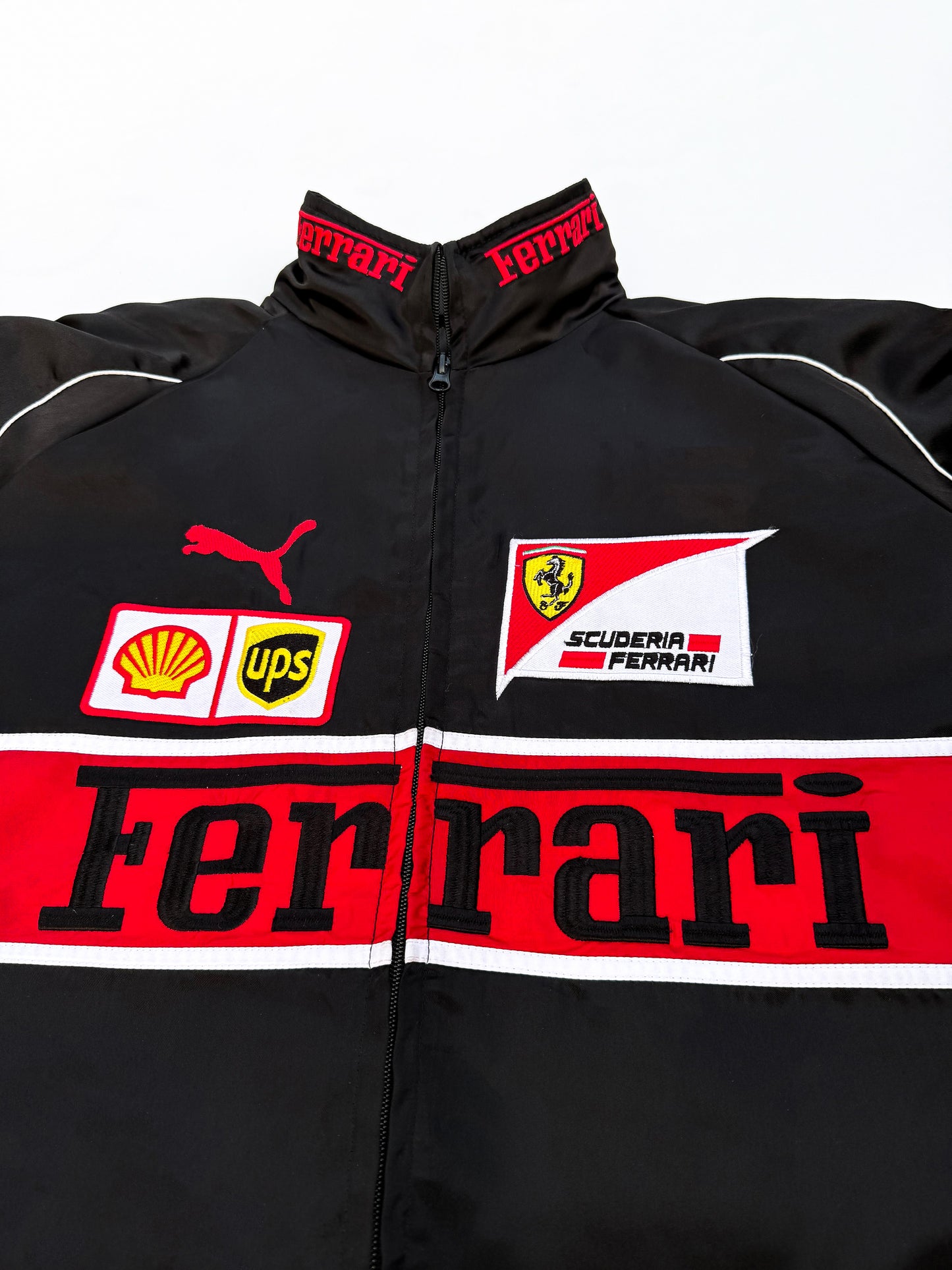 Embroidered Ferrari Jacket | Vintage Formula 1 Jacket (Black)