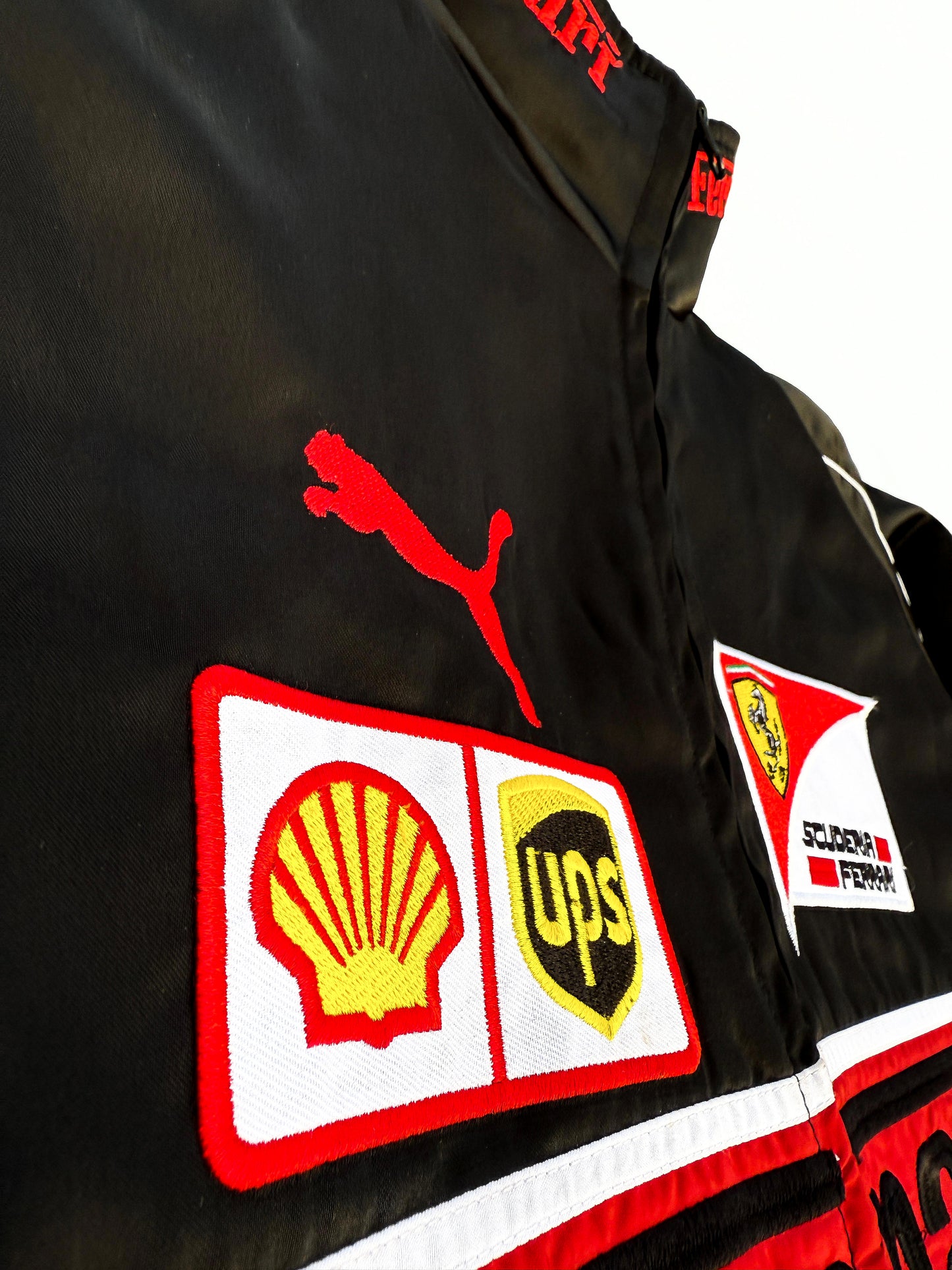 Embroidered Ferrari Jacket | Vintage Formula 1 Jacket (Black)