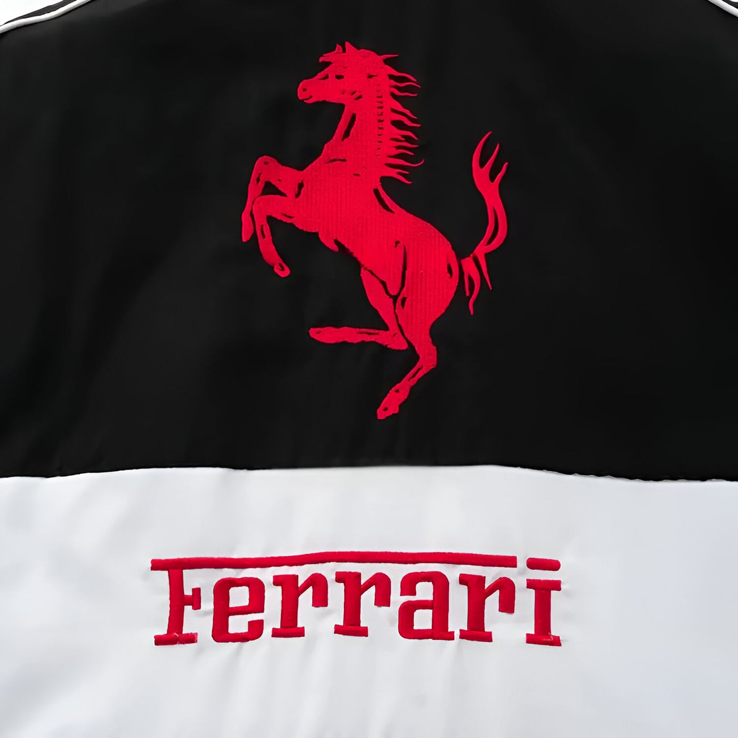 Embroidered Ferrari Jacket | Vintage Formula 1 Jacket (WHITE)