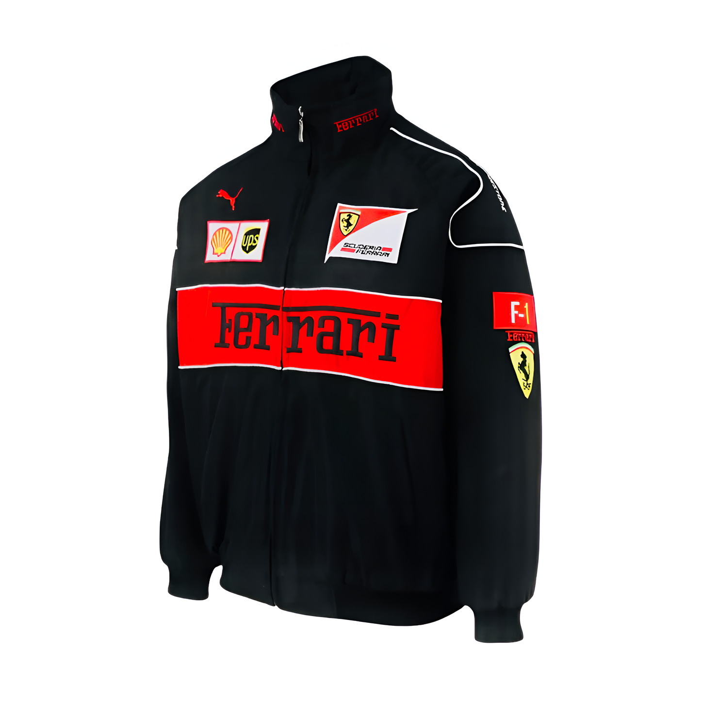 Embroidered Ferrari Jacket | Vintage Formula 1 Jacket (Black)