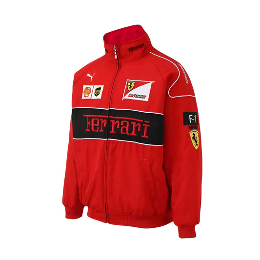 Embroidered Ferrari Jacket | Vintage Formula 1 Jacket (RED)